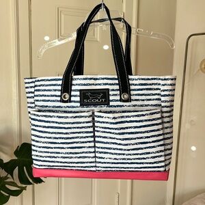 Blue stripe Scout beach bag